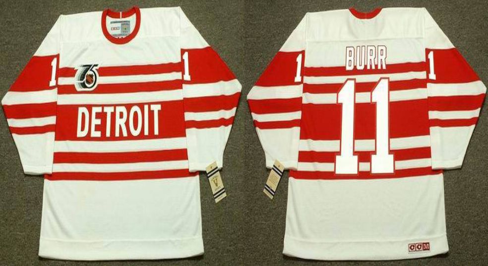 2019 Men Detroit Red Wings 11 Burr White CCM NHL jerseys
